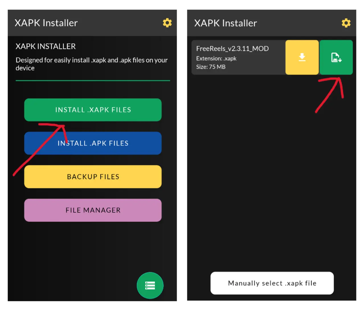 Deploying XAPK bundles via XAPK Installer